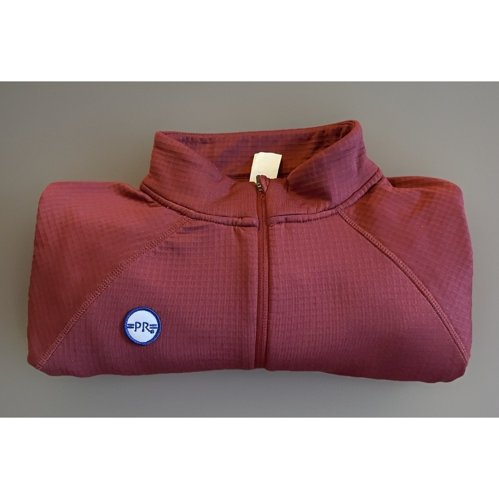 PR Run And Walk 1/4 Quarter Zip Waffle Knit Embroidered Logo Maroon Medium JBHS - Picture 11 of 11